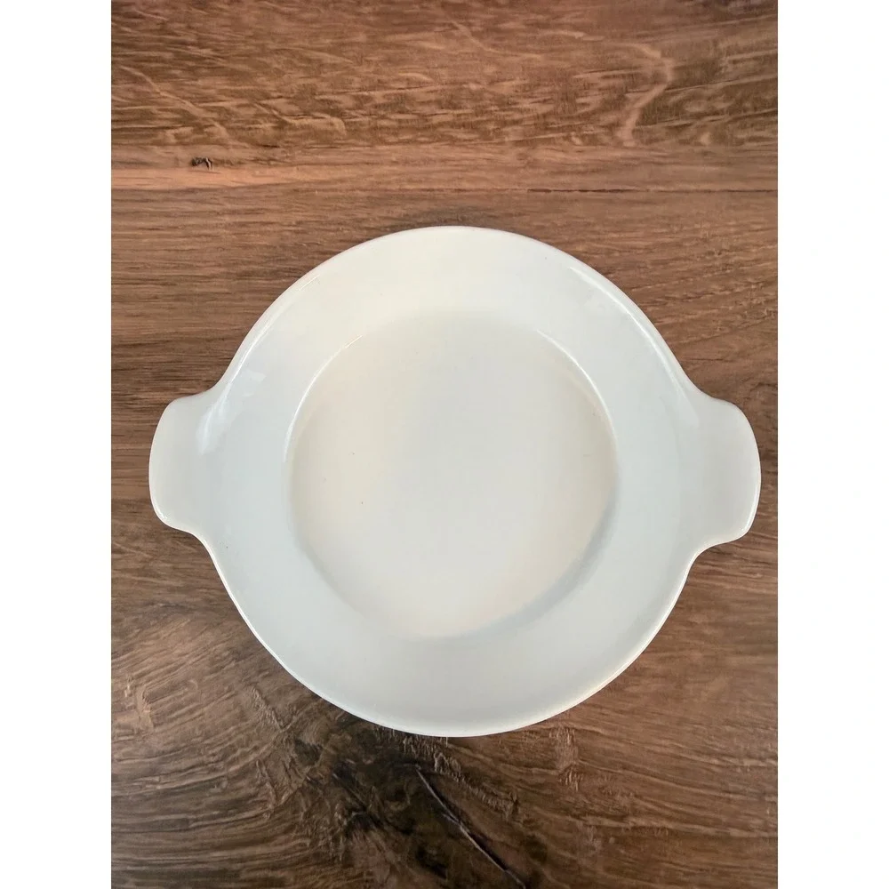 VTG Set of 3 Arabia Finland White Porcelain Au Gratin Baking Dish Skillet 5 1/2